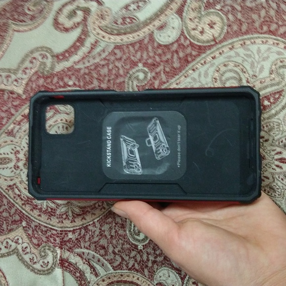 Galaxy A22 5G Red and black kickstand phone case - Picture 3 of 7